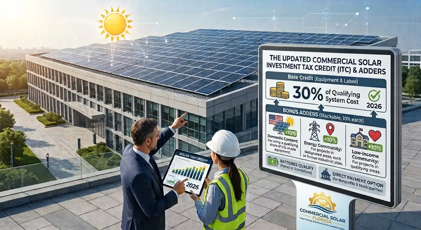 How the 2026 commercial solar tax credit works for Orlando businesses