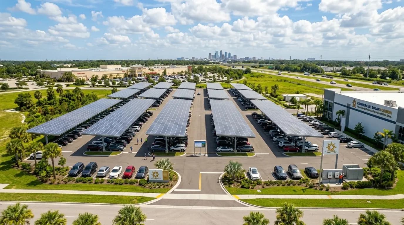 Commercial Solar FL commercial solar carport installation